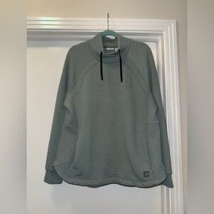 L.L. Bean Women's Ridgeknit Crossneck Pullover Sea Green